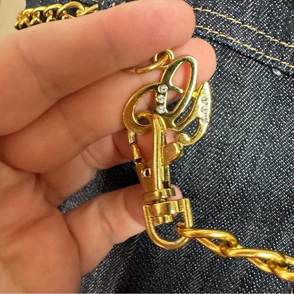 G-Unit Y2KVintage Super HighRise Embroidered Cross Wings Gold Chain Belt Jeans 3 - Picture 5 of 16